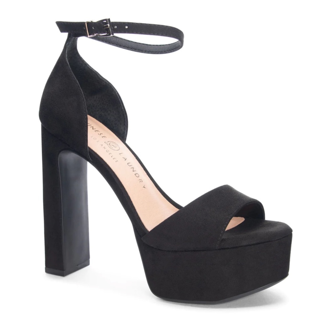 Chinese Laundry Black Platform Sandal